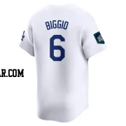 Cavan Biggio Men's Los Angeles Dodgers White Limited 2024 World Tour Seoul Series Home Jersey