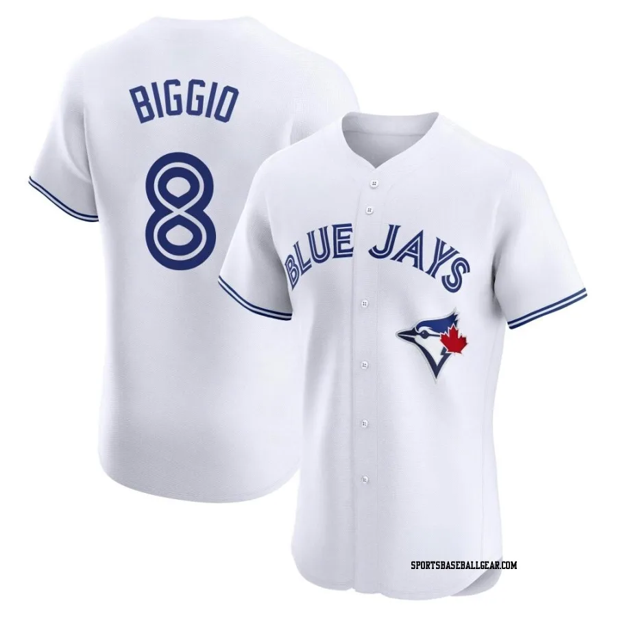 Cavan Biggio Men's Toronto Blue Jays White Elite Home Jersey