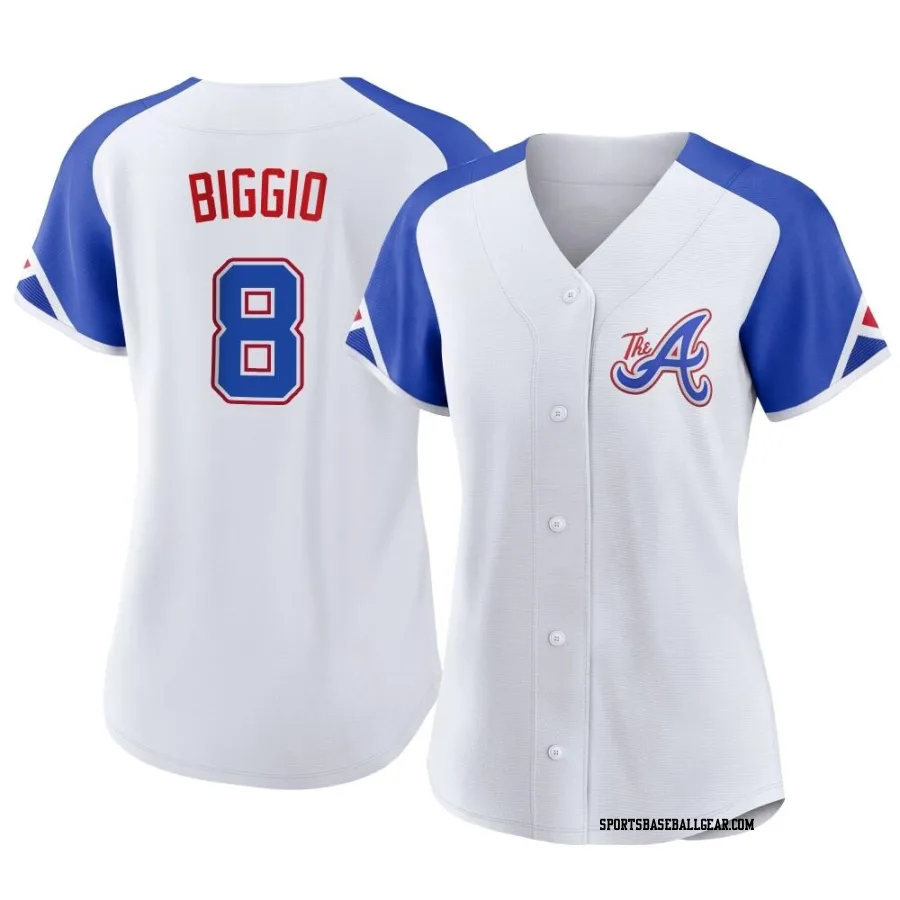 Cavan Biggio Women's Atlanta Braves White Replica 2023 City Connect Jersey