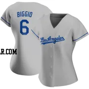 Cavan Biggio Women's Los Angeles Dodgers Gray Authentic Road Jersey