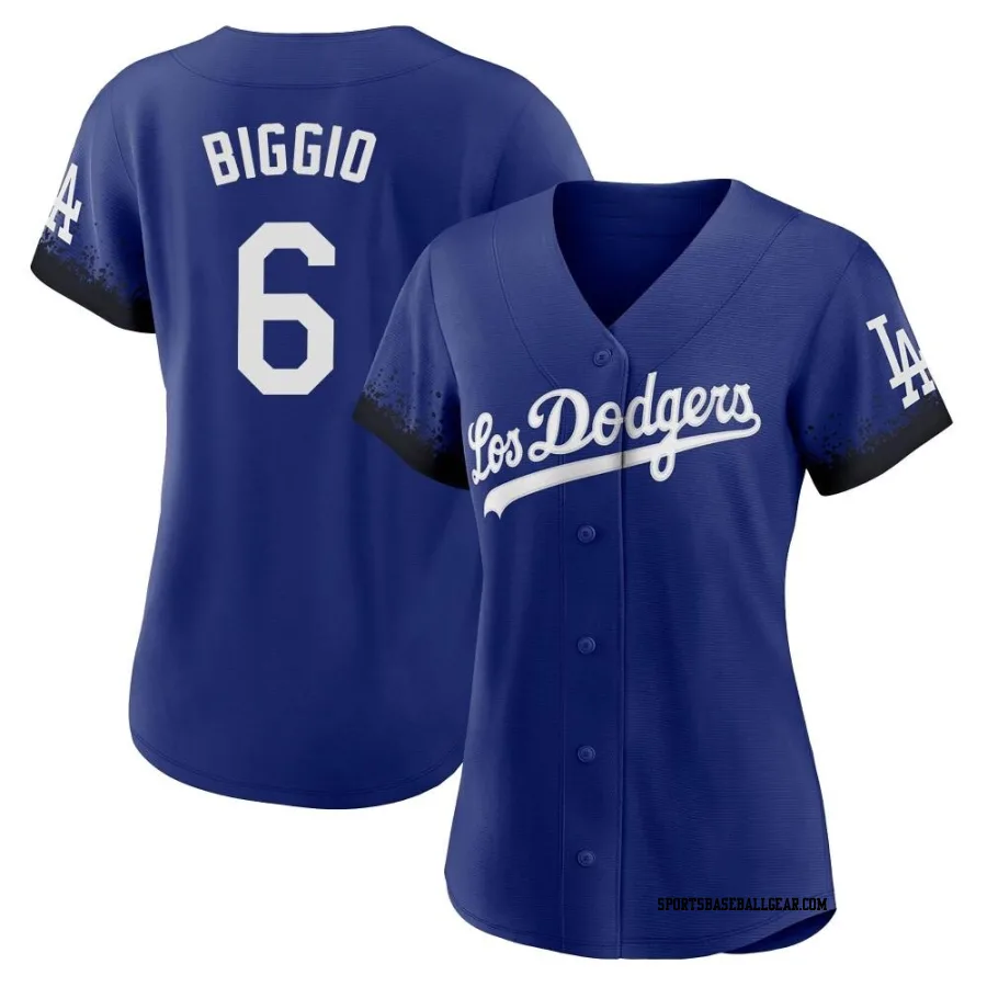 Cavan Biggio Women's Los Angeles Dodgers Royal Authentic 2021 City Connect Jersey