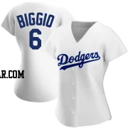 Cavan Biggio Women's Los Angeles Dodgers White Authentic Home Jersey