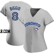 Cavan Biggio Women's Toronto Blue Jays Gray Authentic Road Jersey