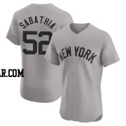 CC Sabathia Men's New York Yankees Gray Elite Road Jersey