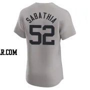 CC Sabathia Men's New York Yankees Gray Elite Road Jersey