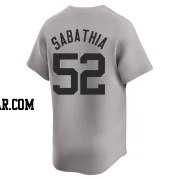 CC Sabathia Men's New York Yankees Gray Limited Away Jersey