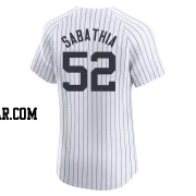 CC Sabathia Men's New York Yankees White Elite Home Jersey