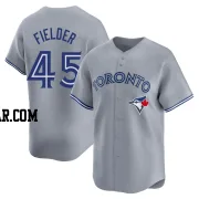 Cecil Fielder Men's Toronto Blue Jays Gray Limited Away Jersey