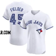 Cecil Fielder Men's Toronto Blue Jays White Elite Home Jersey