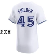 Cecil Fielder Men's Toronto Blue Jays White Elite Home Jersey