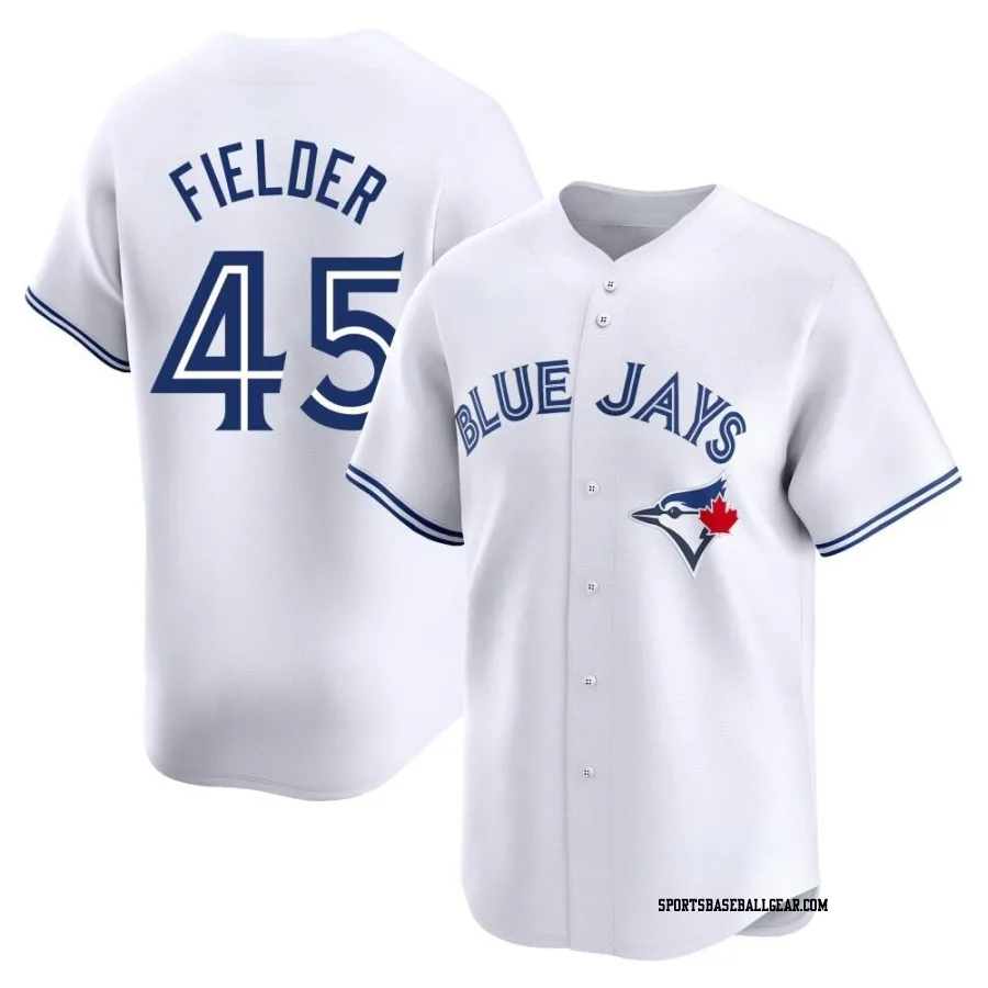 Cecil Fielder Men's Toronto Blue Jays White Limited Home Jersey