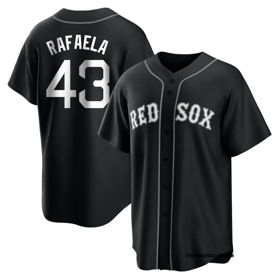 Ceddanne Rafaela Men's Boston Red Sox Black/White Replica Jersey