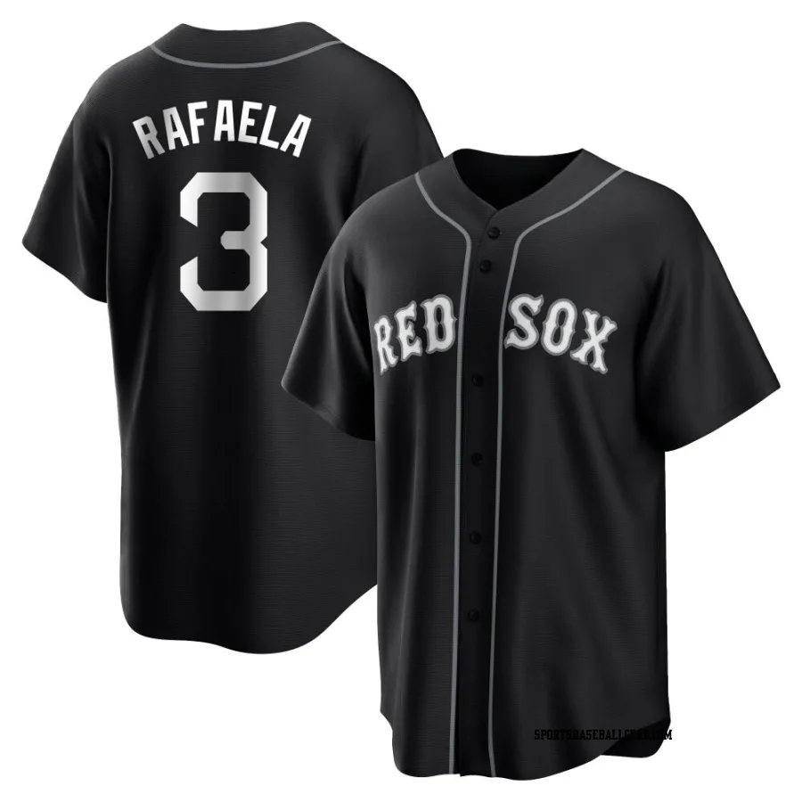 Ceddanne Rafaela Men's Boston Red Sox Black/White Replica Jersey