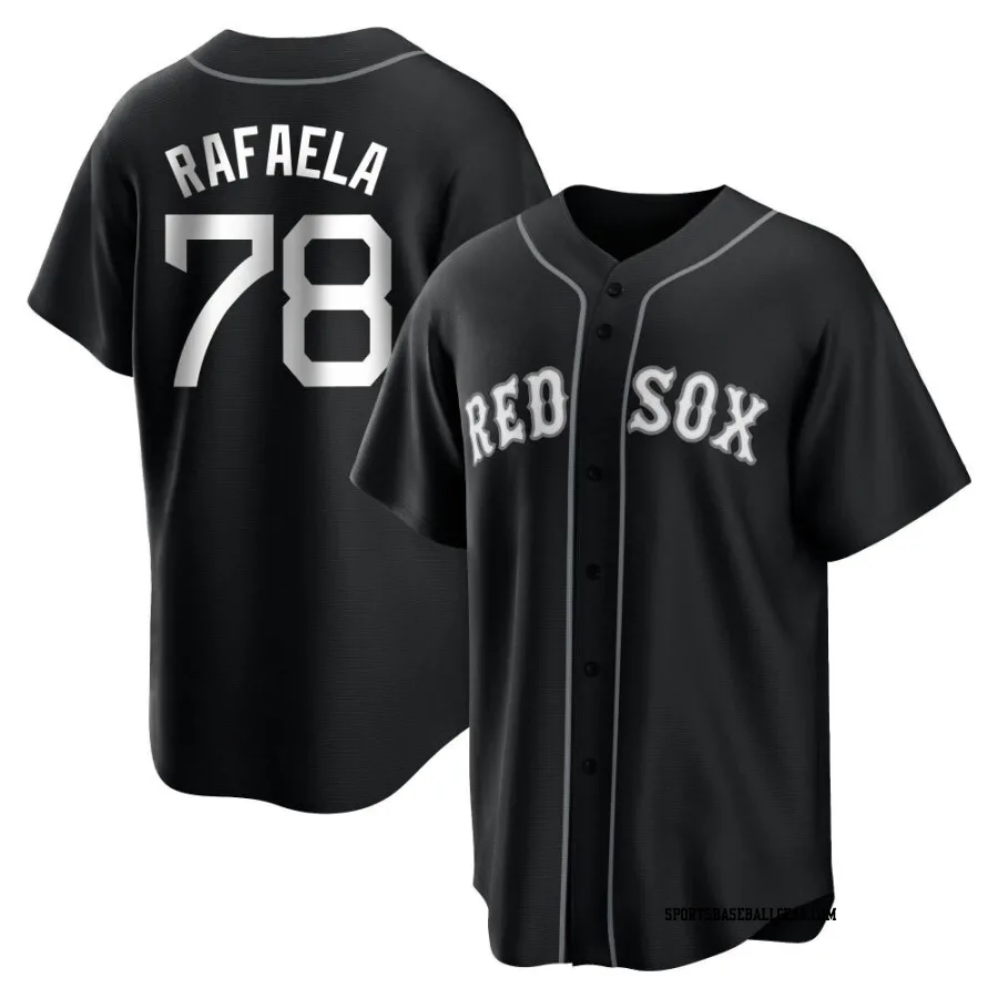 Ceddanne Rafaela Men's Boston Red Sox Black/White Replica Jersey