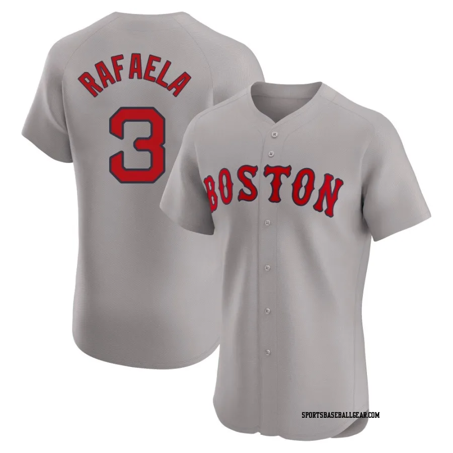 Ceddanne Rafaela Men's Boston Red Sox Gray Elite Road Jersey