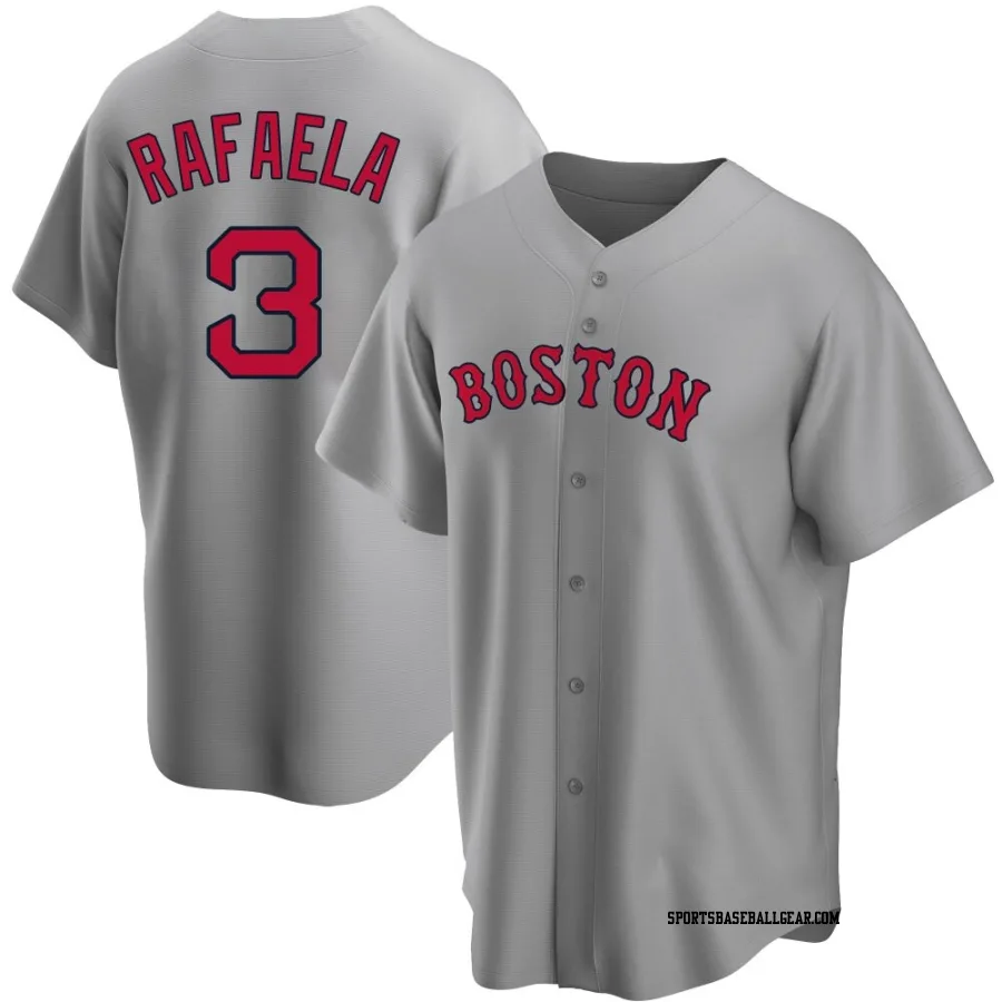 Ceddanne Rafaela Men's Boston Red Sox Gray Replica Road Jersey