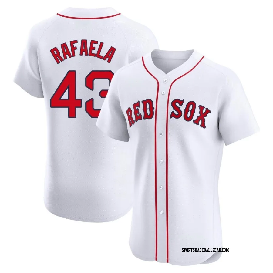 Ceddanne Rafaela Men's Boston Red Sox White Elite Home Patch Jersey