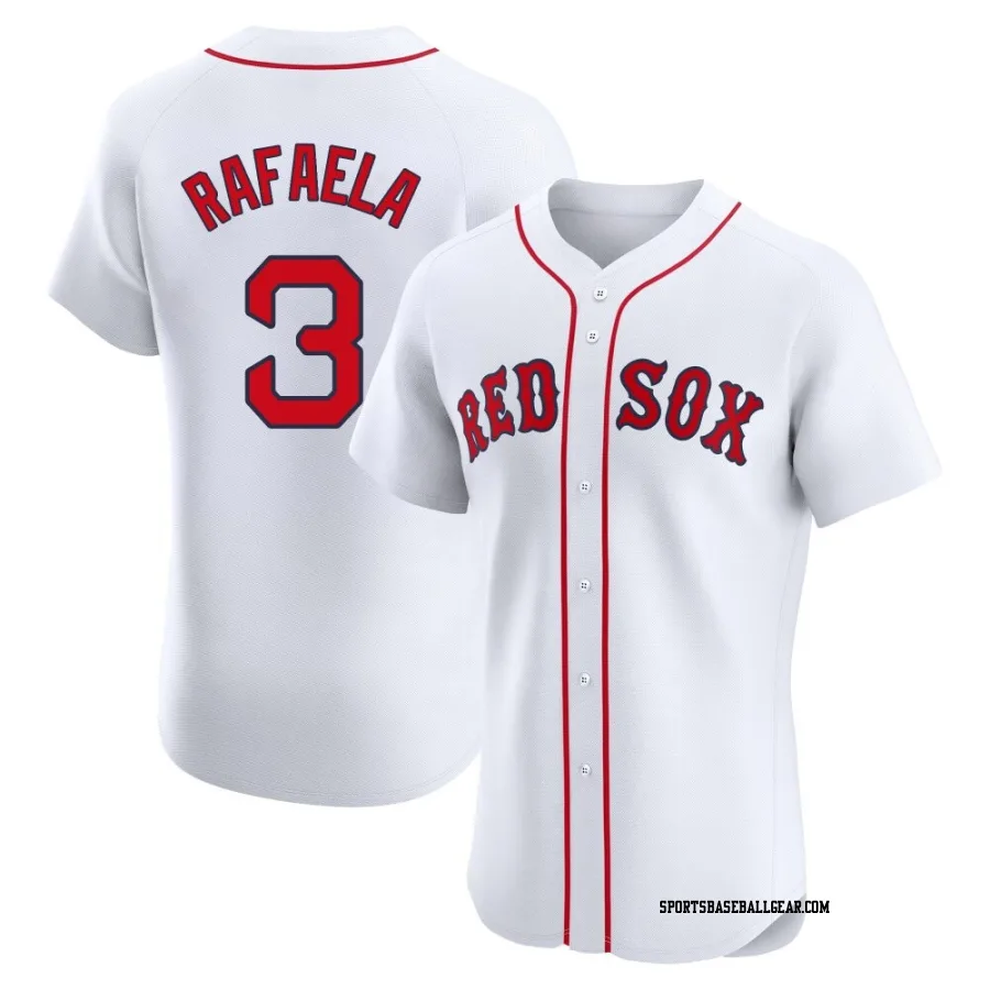 Ceddanne Rafaela Men's Boston Red Sox White Elite Home Patch Jersey