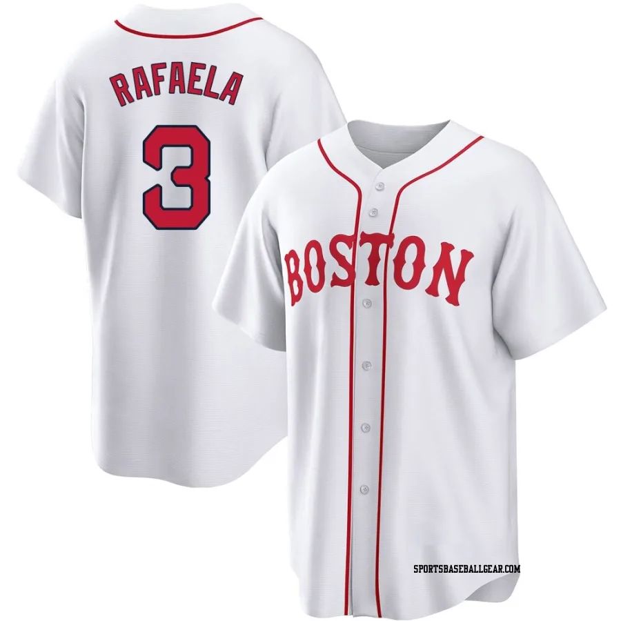 Ceddanne Rafaela Men's Boston Red Sox White Replica 2021 Patriots' Day Jersey