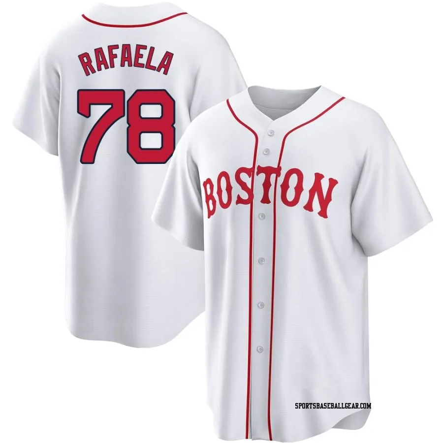 Ceddanne Rafaela Men's Boston Red Sox White Replica 2021 Patriots' Day Jersey