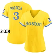 Ceddanne Rafaela Women's Boston Red Sox Gold/Light Authentic Blue 2021 City Connect Player Jersey