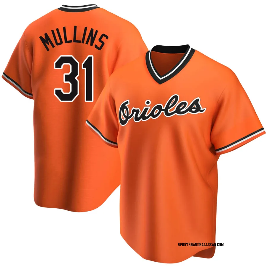 Cedric Mullins Men's Baltimore Orioles Orange Replica Alternate Cooperstown Collection Jersey