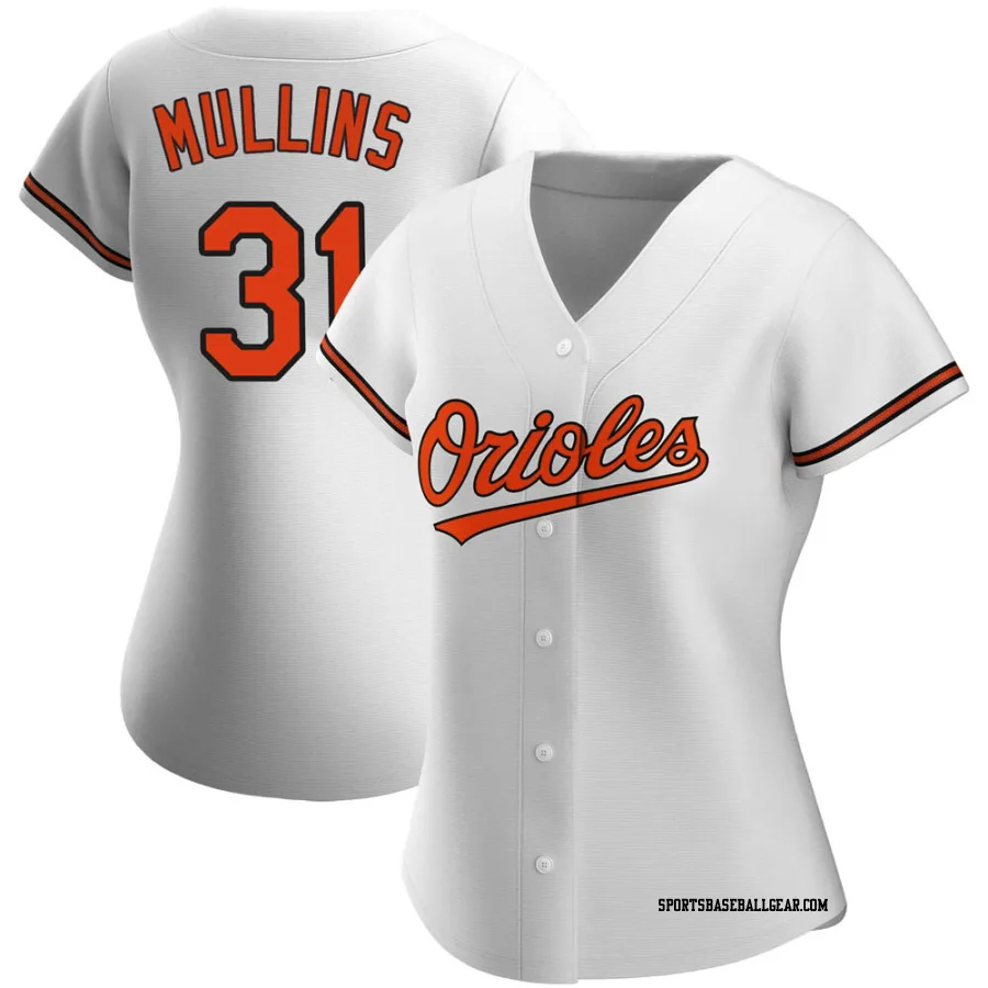 Cedric Mullins Women's Baltimore Orioles White Authentic Home Jersey