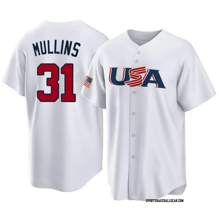 Cedric Mullins Youth USA Baseball White Replica 2023 World Baseball Classic Jersey