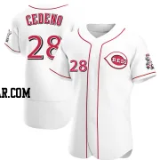 Cesar Cedeno Men's Cincinnati Reds White Authentic Home Jersey