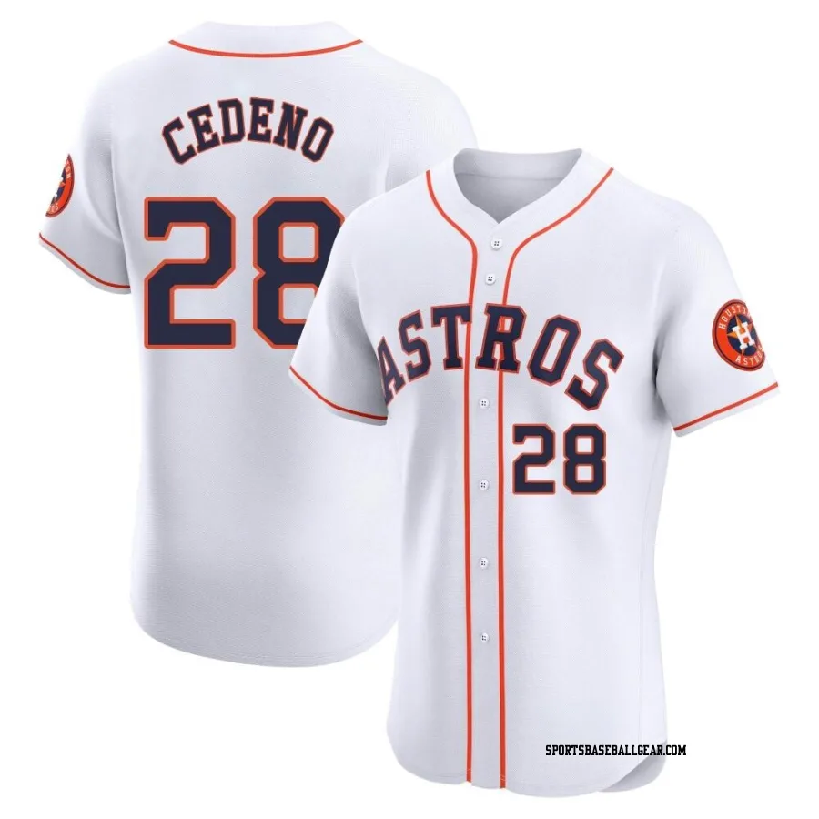 Cesar Cedeno Men's Houston Astros White Elite Home Jersey