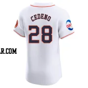 Cesar Cedeno Men's Houston Astros White Elite Home Patch Jersey