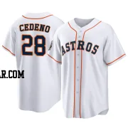 Cesar Cedeno Men's Houston Astros White Replica 2022 World Series Home Jersey