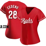 Cesar Cedeno Women's Cincinnati Reds Red Authentic Alternate Jersey