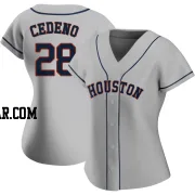 Cesar Cedeno Women's Houston Astros Gray Authentic Road 2020 Jersey