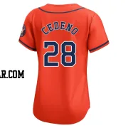 Cesar Cedeno Women's Houston Astros Orange Limited Alternate Jersey