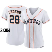 Cesar Cedeno Women's Houston Astros White Authentic 2022 World Series Home Jersey