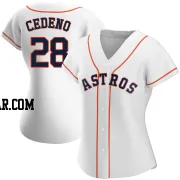 Cesar Cedeno Women's Houston Astros White Authentic Home Jersey