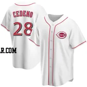 Cesar Cedeno Youth Cincinnati Reds White Replica Home Jersey