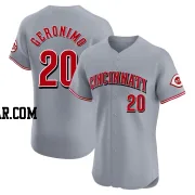 Cesar Geronimo Men's Cincinnati Reds Gray Elite Road Jersey