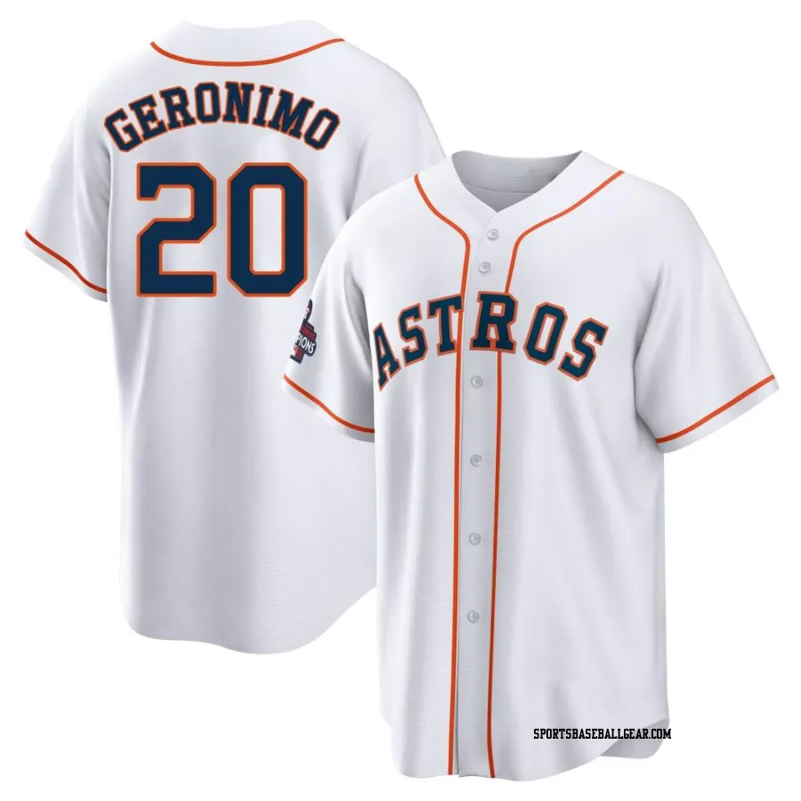 Cesar Geronimo Men's Houston Astros White Replica 2022 World Series Champions Home Jersey