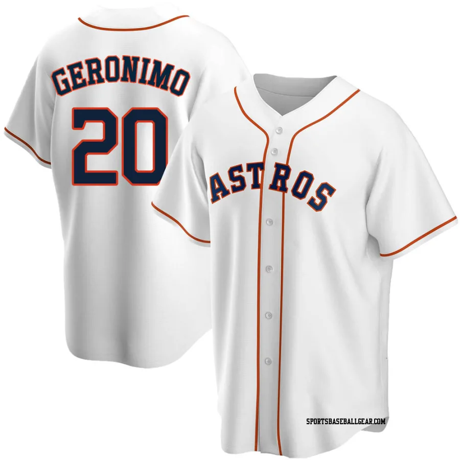 Cesar Geronimo Men's Houston Astros White Replica Home Jersey