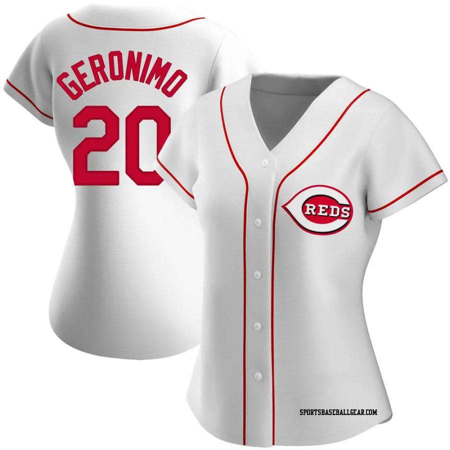 Cesar Geronimo Women's Cincinnati Reds White Authentic Home Jersey