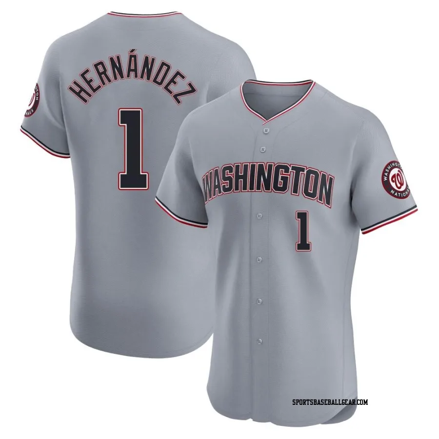 Cesar Hernandez Men's Washington Nationals Gray Elite Road Jersey