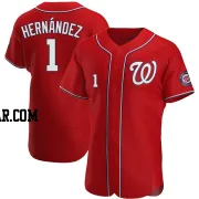 Cesar Hernandez Men's Washington Nationals Red Authentic Alternate Jersey