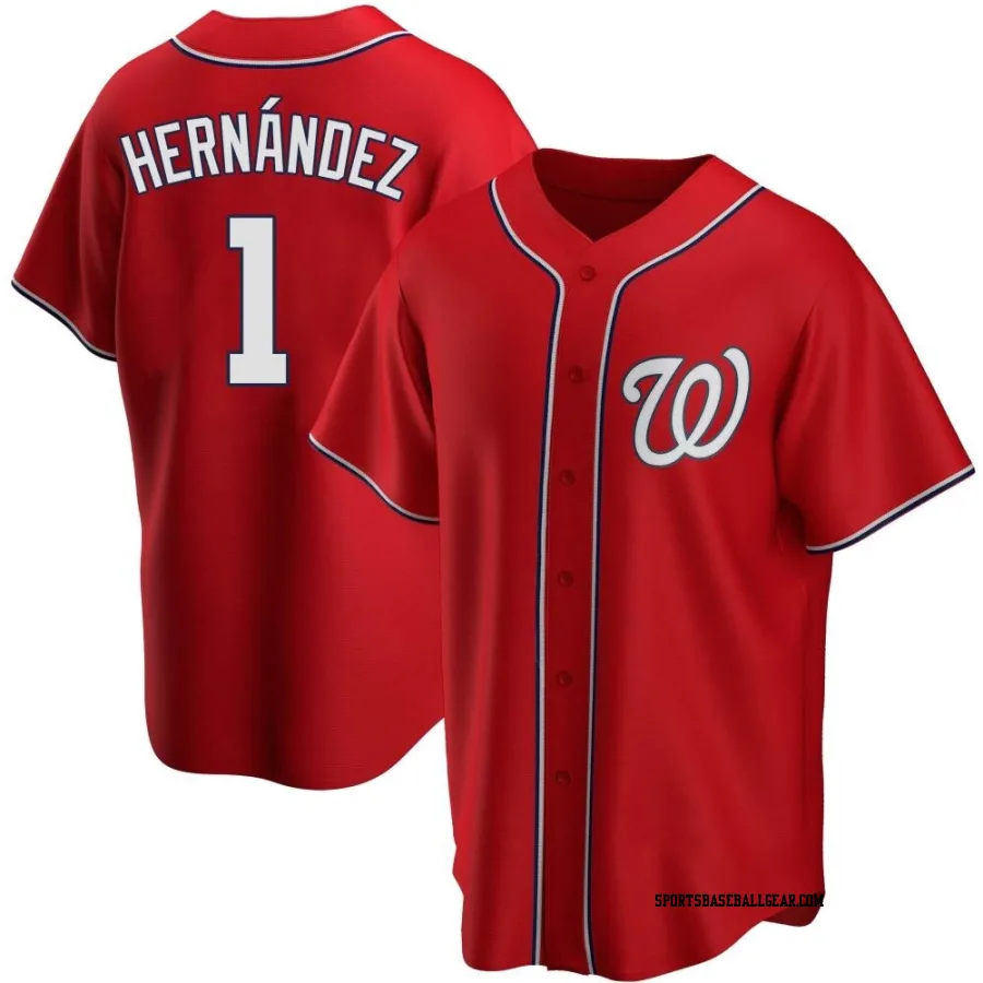 Cesar Hernandez Men's Washington Nationals Red Replica Alternate Jersey