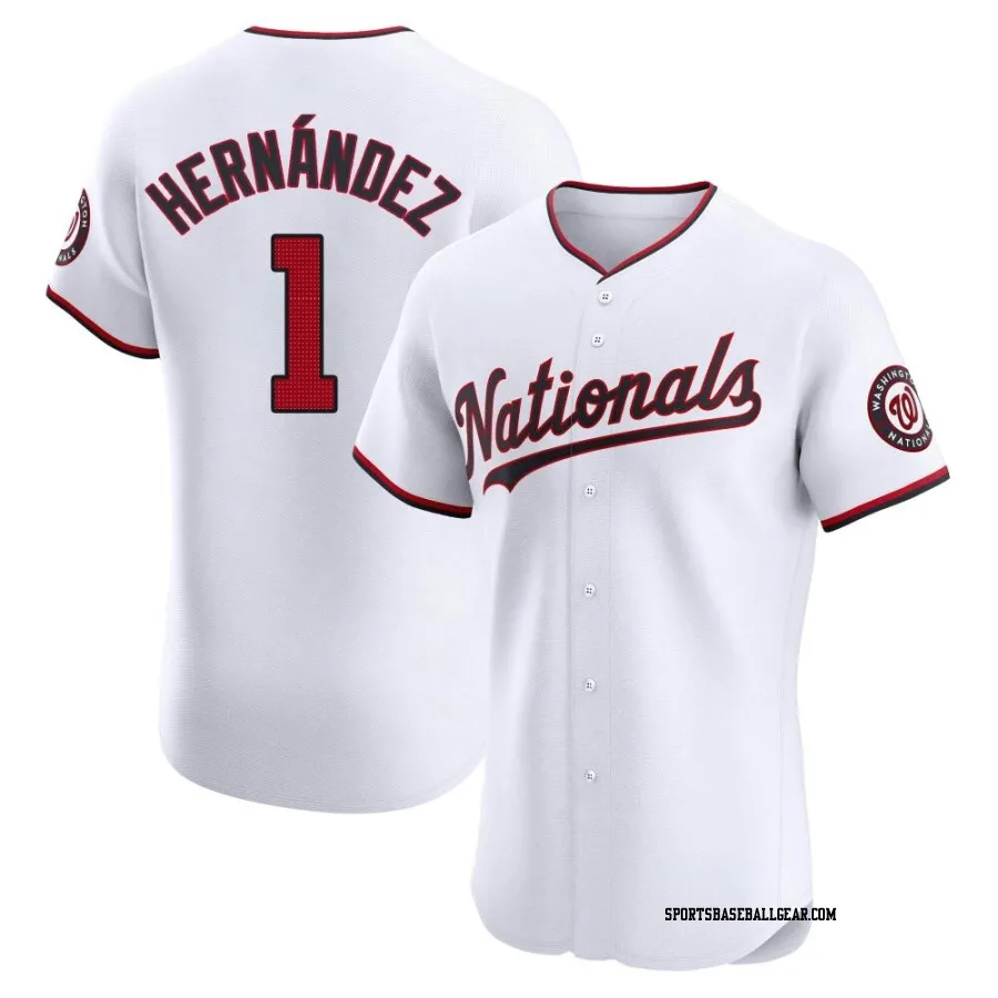 Cesar Hernandez Men's Washington Nationals White Elite Home Jersey