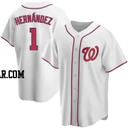 Cesar Hernandez Men's Washington Nationals White Replica Home Jersey