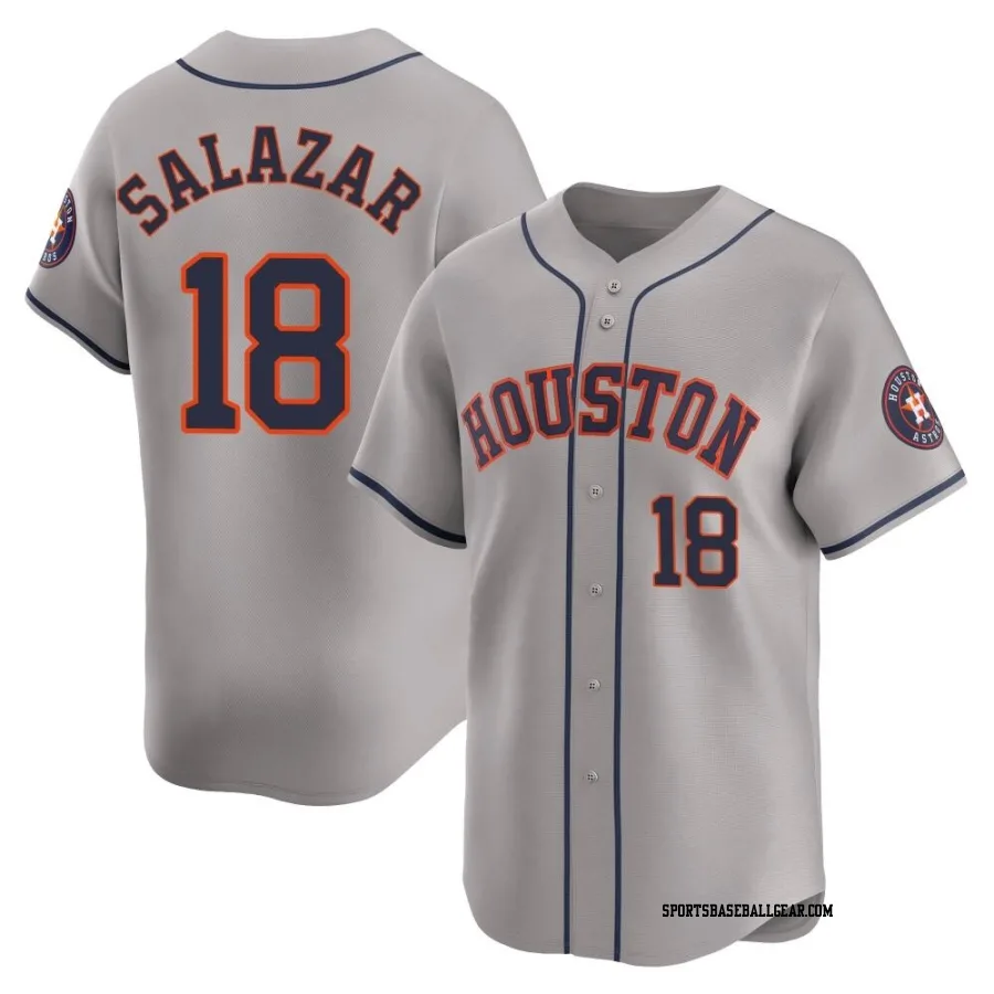 Cesar Salazar Men's Houston Astros Gray Limited Away Jersey