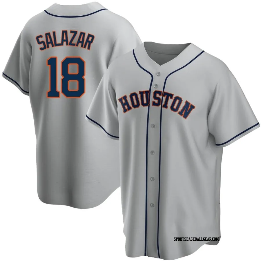 Cesar Salazar Men's Houston Astros Gray Replica Road Jersey