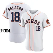 Cesar Salazar Men's Houston Astros White Authentic 2022 World Series Champions Home Jersey